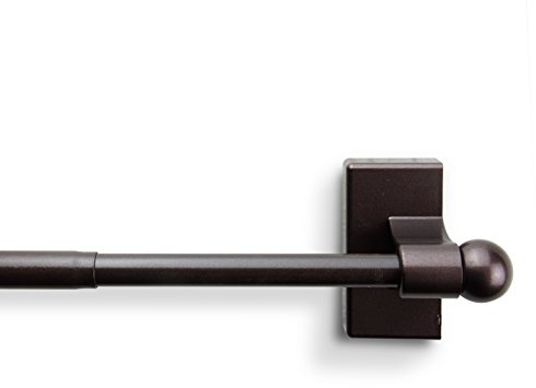 Rod Desyne MAG-07 Magnetic Curtain Rod, 17-30 inch, Cocoa