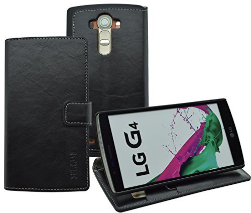 LG G4 – (Slim Fit) Leather Book Style Case Leather Mobile Phone Protective Cover (Not For Version) Leather Case with Stand and Card Holder