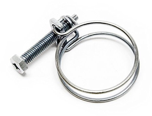 Wiltec Drahtschlauchschelle W1 35-40mm 2,2mm M6x40 aus verzinktem Stahl Schlauchschelle für Schlauchtüllen, Gewinde- und Rohrenden