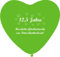 10 grüne Herzballons Petersilienhochzeit, ca. 28 cm