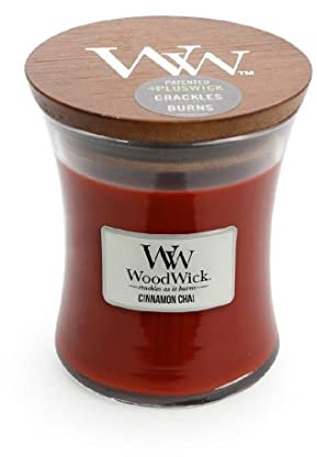 WoodWick 92104 Zimt Chai, mittel, Wachs, Rot, 10 x 10 x 11 cm