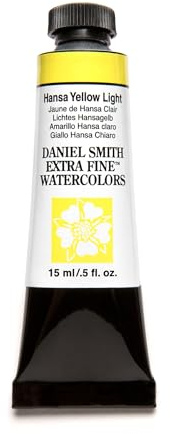 Daniel Smith Extra Fine Watercolor 15ml Paint Tube, Hansa Yellow Light (284600041)