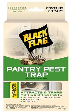 Black Flag Pantry Pest Trap 2 Count, Insect Traps, Safe For Use In Kitchens And Pantries