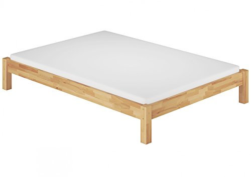 Erst-Holz® Doppelbett Futonbett 140x200 Jugendbett Buchebett Massivholz Rollrost Matratze 60.84-14 M