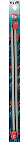 Prym 191430 Jackenstricknadeln ALU 25 cm 5,00 mm grau Jackenstricknadel, Aluminium, 5 mm