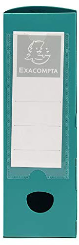 Exacompta - Réf. 59833E - 1 Boîte d'archives à pression en polypropylène opaque - Dos 80 mm - Porte étiquettes sur les 2 faces - Pour format A4 - Dimensions 25 x 33 cm - Couleur vert - livrée à plat