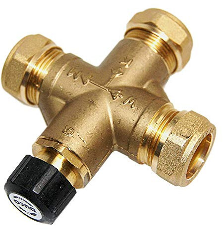 Brauchwassermischer 22 mm Klemmring Mischventil Verbrühschutz
