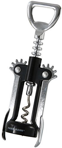 FMprofessional 21491 Hebelkorkenzieher, Edelstahl, schwarz, 23 x 12 x 4 cm