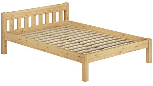 Erst-Holz 60.38-12 Einzelbett mit Rollrost - 120x200 - Massivholz Natur
