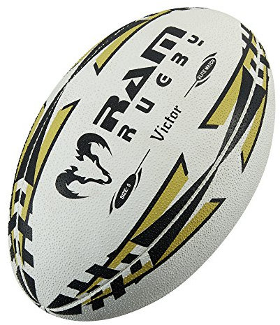 Rugby Ball - Victor 2.0 Elite Match Rugby Ball – Featuring Evolution Rubber Technology - 4-Ply Construction - 3D Grip for all year round superior handling & passing control – Available in Sizes 5 & 4