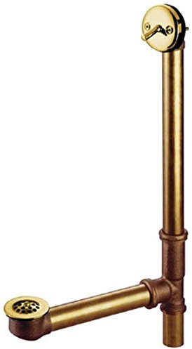 Kingston Brass DTL1162 Bath Tub Drain and Overflow, Polished Brass 25.5 x 12.5 x 1.75