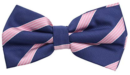 Fabio Farini - Elegante gestreifte Herren Fliege Querbinder für jeden Anlass wie Hochzeit, Konfirmation, Abschlussball Violett Rosa Weiß