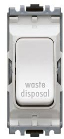 MK (ELECTRIC) Edge 20 Amp Dp 1 Way Printed Switch Module for Waste Disposal, White
