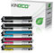 Kineco 5 Toner kompatibel mit HP CE310A CE311A CE312A CE313A Laserjet Pro 100 Color MFP M175, M 275, Color Laserjet Pro CP1025nw, CP1028nw - 126A - Schwarz je 1.200 Seiten, Color je 1.200 Seiten