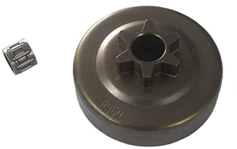 HURI 3/8 Kettenrad Kupplungstrommel + Nadellager passend für Partner 350 351 370 390 420 Motorsäge kettensäge Poulan 2050, 2055, 2115, 2150, 2175, 2250, 2275