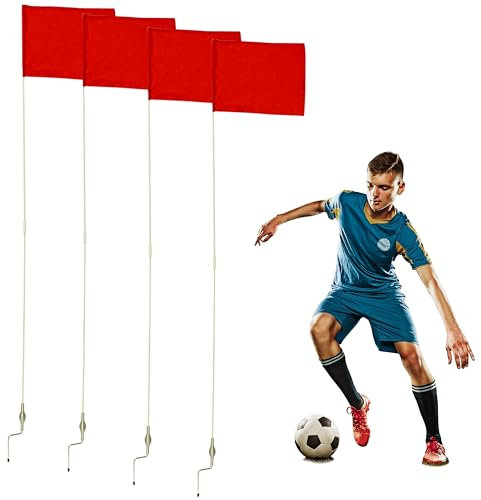 Get Out! Eckflaggen für Fußballfeld, 60 in 4er Pack - Fußballflaggen & Fußballstangen - Fußballausrüstung für Training
