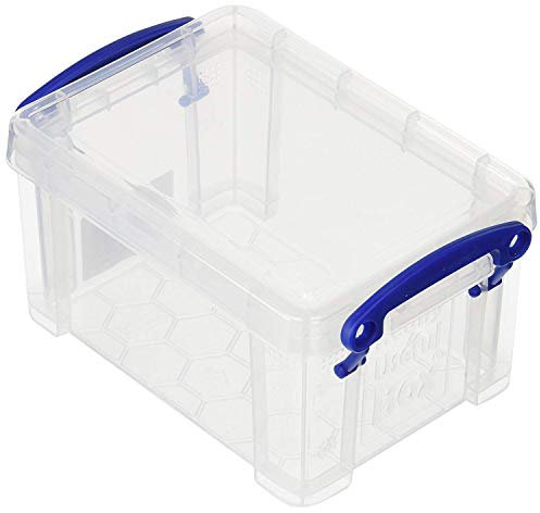 Really Useful Box 6 x Aufbewahrungsbox 0,7 Liter inkl. Deckel - transparent