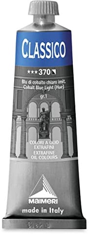 Maimeri Classico 60 ml, Extra Feine Künstlerölfarbe, Farbton Kobaltblau hell (imitation)