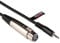 rhinocables - XLR 3-Pin Female to 3.5mm Jack Cable | Connect Mic to PC, Mixers & Amplifiers | Durable & Versatile for Studios & Live Performances | Plug & Play, Black, 2m