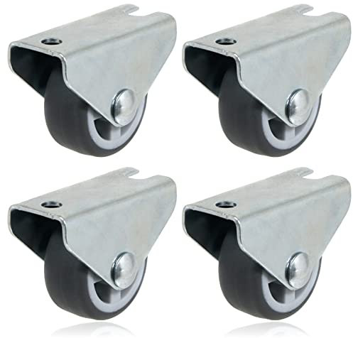 SPARES2GO Universal Schubladen Divan Bett (Fest Klammer Platte) Laufräder (32 mm, Packung 4)
