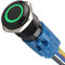 Mintice Schwarz Shell Engel Auge KFZ Kippschalter Druckschalter Schalter Drucktaster Druckknopf 16mm 12V Grün Licht Steckdose Stecker