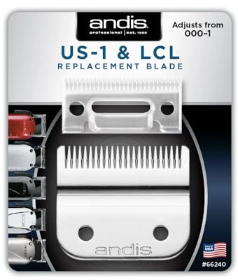 Andis US-1 & LCL Replacement Blade | Long-life carbon steel, also fits Oster A5 & Wahl KM series, andis master clipper blade