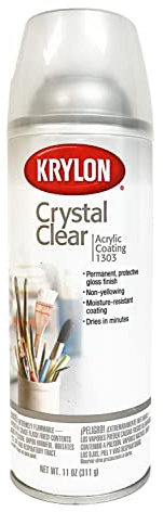 Krylon® Crystal Clear 11oz. Aerosol Spray - Permanent Gloss Surface Protection (Pkg/4)