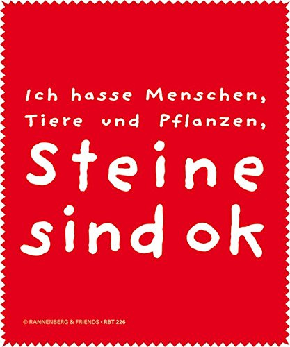 Brillenputztuch Ich hasse Menschen