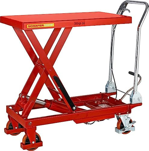 SCHÄFER SHOP Scherenhubtisch Scherenhubwagen manuell (Tragkraft 300 kg)