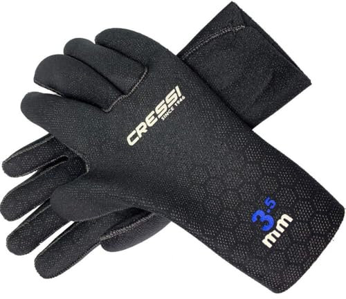 Cressi Neoprenhandschuhe High Stretch, Schwarz/Logo Rot, XL