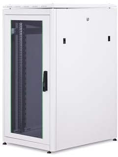 DIGITUS Netzwerkschrank - 19-Zoll Rack 22HE - 60x80 cm - Unique Serie - Traglast 800 kg - Nutztiefe 743 mm - Grau