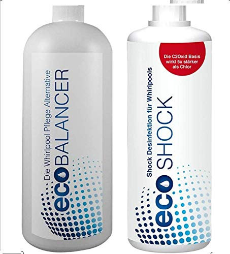 chlorfreie Wasserpflege, biologische Whirlpool Wasserpflege eco Balancer & Shock zum Setpreis