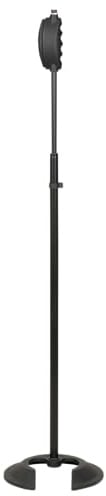 Quick lock microphone stand with counterweight