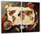 Gsmarkt Herdabdeckplatten Schneidebrett Set 2x30x52 Glasbild Gewürze