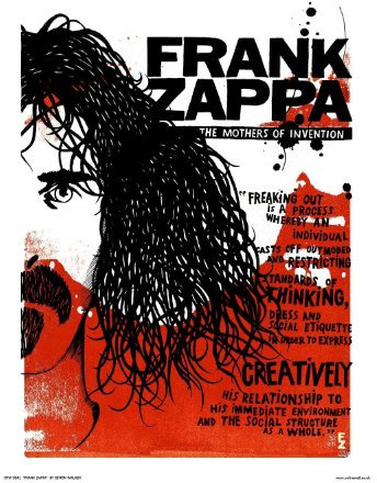 onthewall Frank Zappa Poster-Kunstdruck von Simon Walker (OTW041)