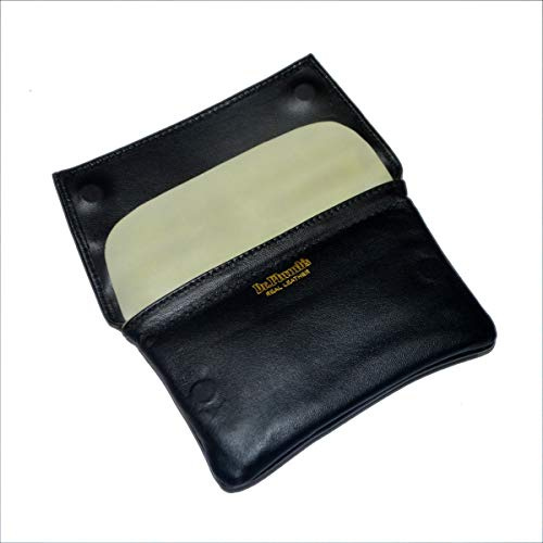 P25504 - Dr Plumb Leather Wallet Style Pipe Smokers Tobacco Pouch