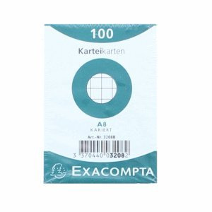 Exacompta Karteikarten A8 kariert weiß VE=100 Stück