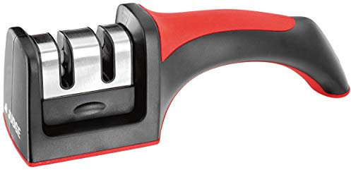Judge Messerschärfer mit 2 Stufen, Karbid/Keramik, Edelstahl, schwarz/rot, 7.1 x 20.2 x 5.8 cm