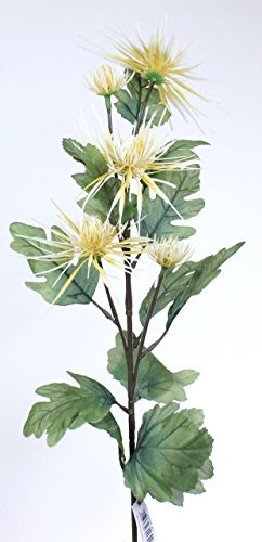 Spinnenblume Spinne Lilie Blume Kunstblume gelb-weiß 78 cm