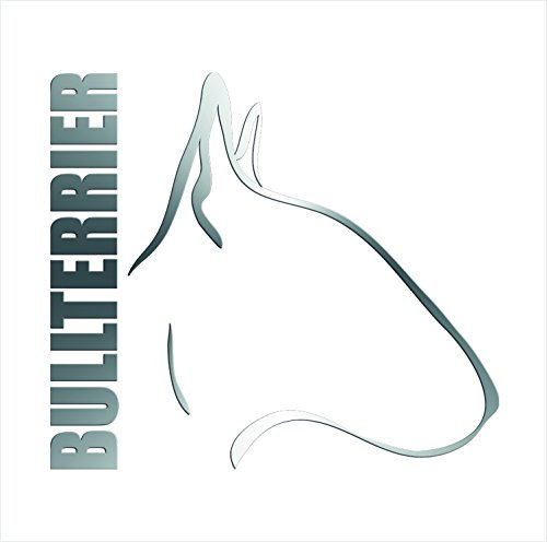 siviwonder Auto Aufkleber Bullterrier Profil Hundeaufkleber Silber metallic