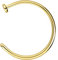 PIERCINGLINE Nasenring offen Chirurgenstahl Nasenpiercing Piercing Ring Nase Goldfarben 1 x 6 mm