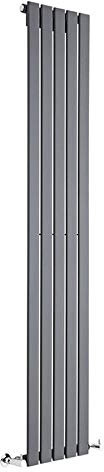 Milano Alpha Anthracite Vertical Single Flat Panel Radiator - 1780mm x 350mm
