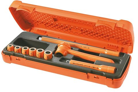 FACOM J.400Avse Vse Series Insulated Tool, 1.000V, 9 Piece, 68 mm Height, 160 mm Width, 390 mm Length