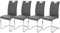 Robas Lund, Stuhl, Esszimmerstuhl, Schwingstuhl Köln, 4er Set, Grau, 57 x 43 x 100 cm