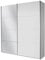 Rauch Möbel Quadra Kleiderschrank, Schwebetürenschrank, 2-türig, 1 Spiegeltür, inkl. Zubehörpaket Basic 6 Einlegeböden 3 Kleiderstangen, Farbe Alpinweiß, BxHxT 270x229x62cm