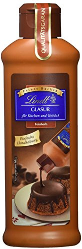 Lindt Schokolade - GLASUR Feinherb | 200g | Glasur feinherb für einen feinen Überzug bei Kuchen, Torten, Gebäck oder Eis | GLASUR | Backen | Schokoladengeschenk
