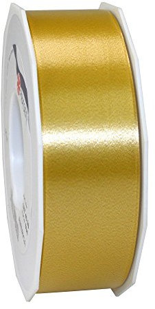 Präsent C.E. PATTBERG Geschenkband Gold, 91 Meter Ringelband 40 mm zum Basteln, Dekorieren & Verpacken von Geschenken zu jedem Anlass