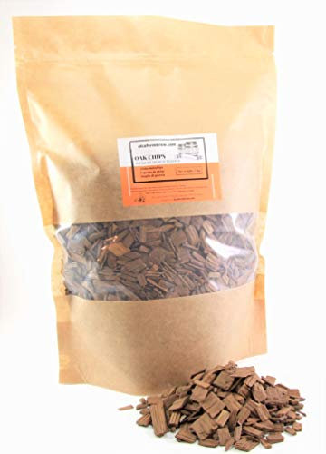 Copeaux de chêne 1kg – Américain (Toasted) | Ecailles de chêne | Chips Natural | Coupes Bois chêne | Oak Chips