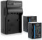 Blumax Set professionnel pour Sony NP-FH70, NP-SA1E, NP-FH60 FH100 Batterie (1400 mAh 100% compatible avec puce)