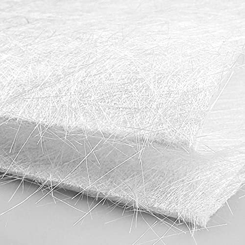 Glasfasermatte 300g/m² 10m² E-Glas Verstärkungsfaser für Polyesterharz Pulvergebunden, hervorragende Tränkungseigenschaften, sehr gute Drapierbarkeit